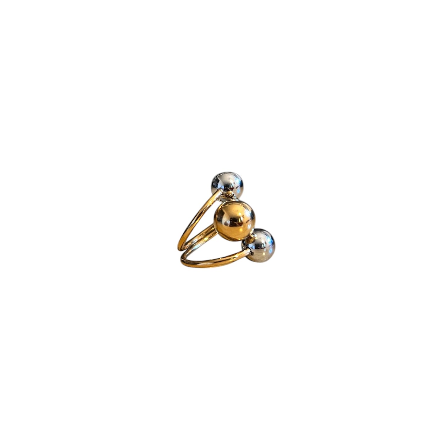 Mixed Metal Spiral Ring