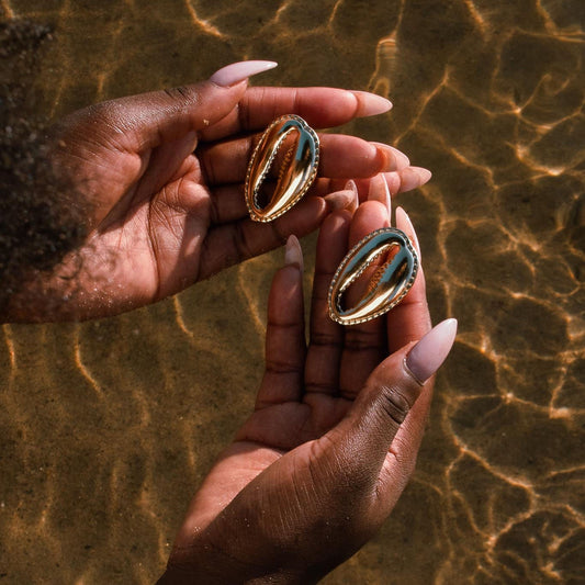 Jumbo Cowrie Shell Earrings