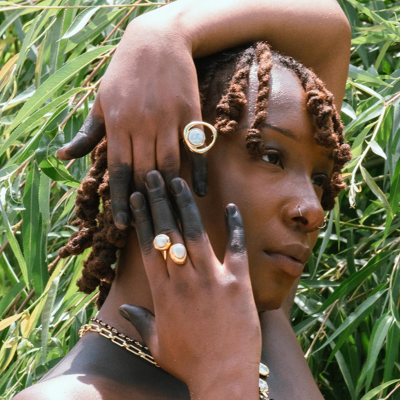 Pearl Twins Ring