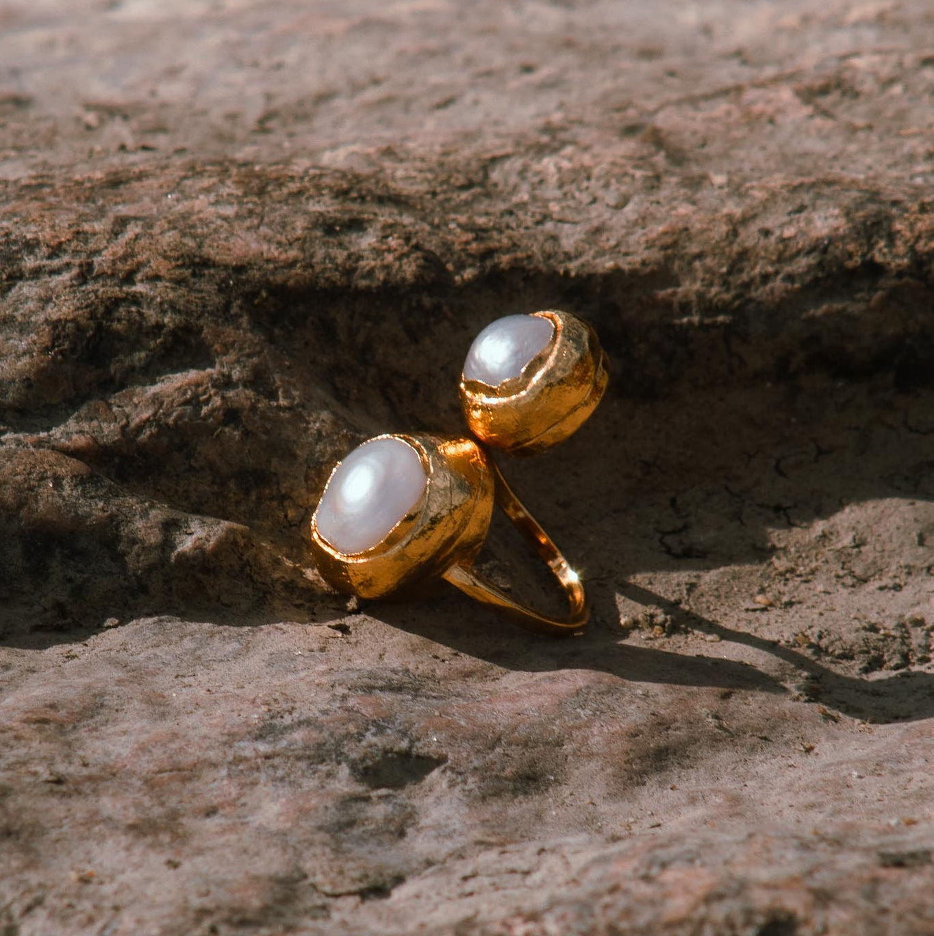 Pearl Twins Ring